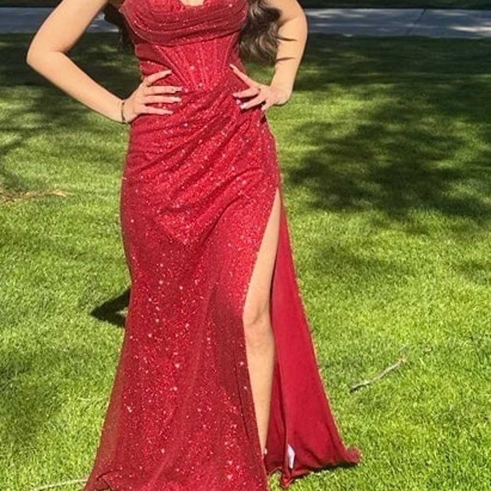 red prom dress size 0 - image 3