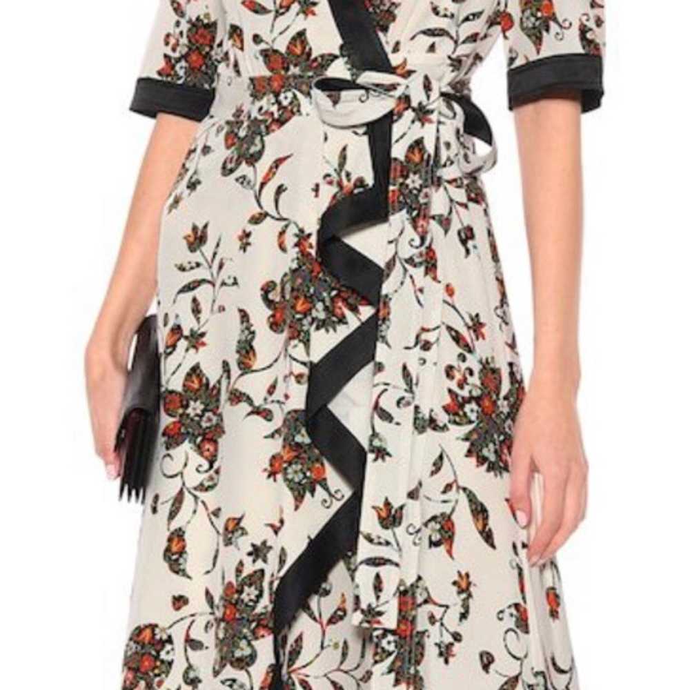Tory Burch Women's Floral Silk Midi Wrap Dress si… - image 1