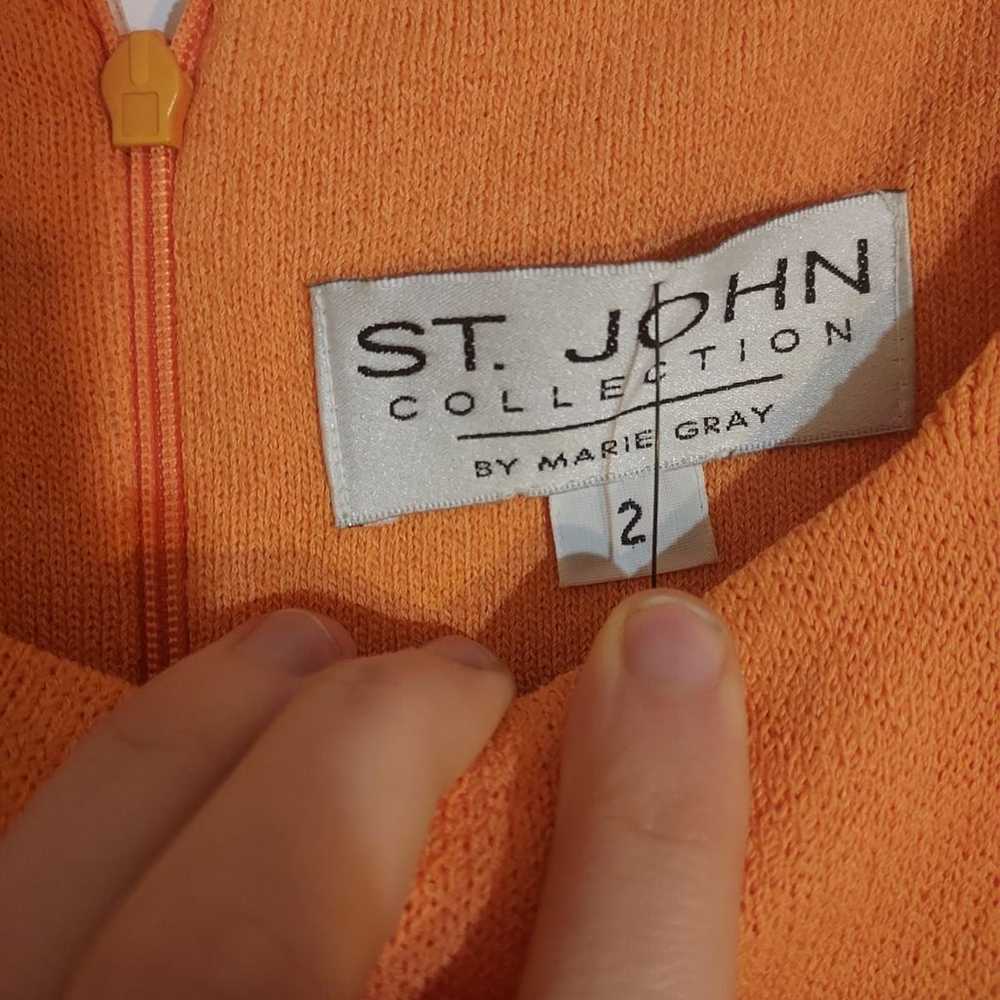 St. John Tangerine Above Knee Dress - image 3