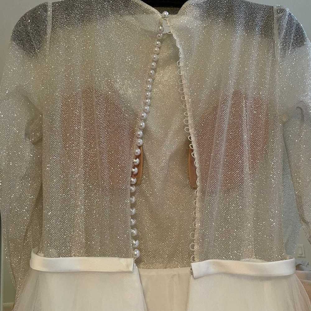 Glitter Tulle Wedding Dress - image 10