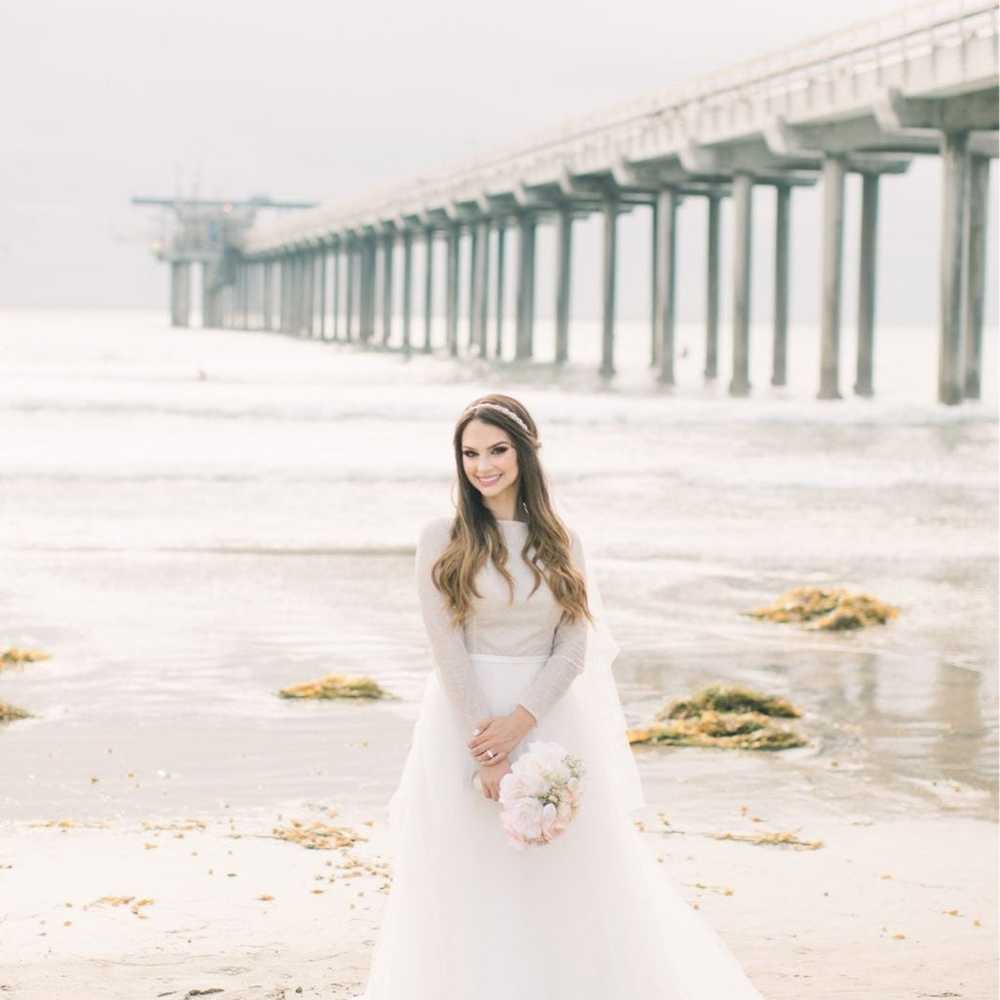 Glitter Tulle Wedding Dress - image 5