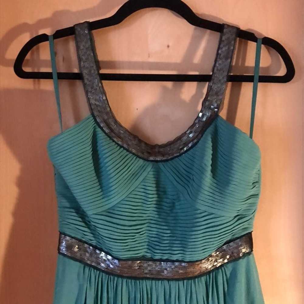 BCBGMAXAzria Green Grecian Goddess Dress - image 3