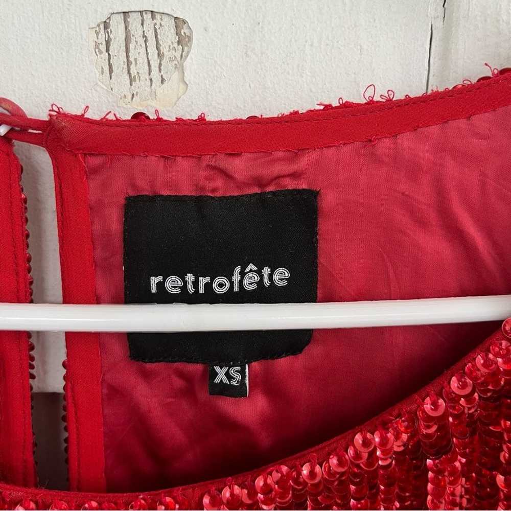 Retrofete Grace Sequined Mini Dress Velvet Belt R… - image 4