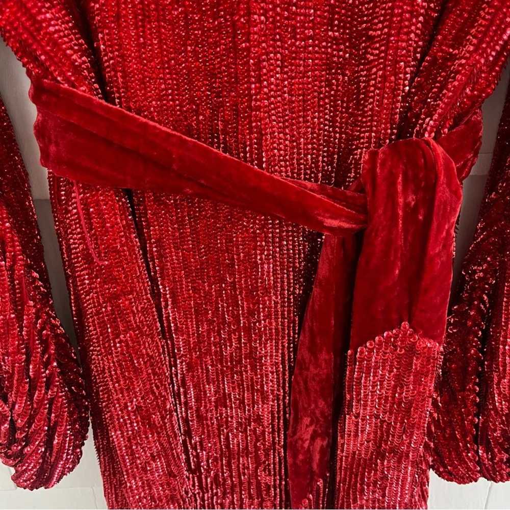 Retrofete Grace Sequined Mini Dress Velvet Belt R… - image 5
