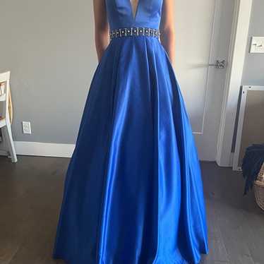 Blue A-Line Gown