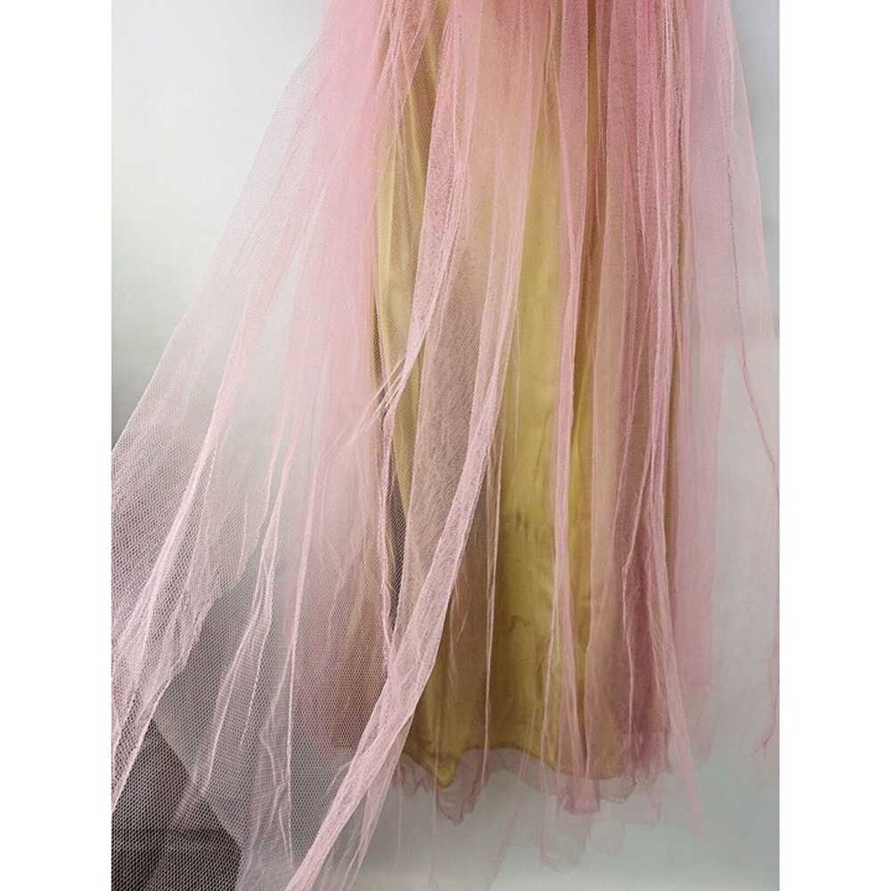 VTG 1950s Strapless Tulle Cupcake Party Prom Dres… - image 5