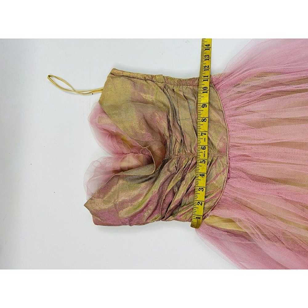 VTG 1950s Strapless Tulle Cupcake Party Prom Dres… - image 7