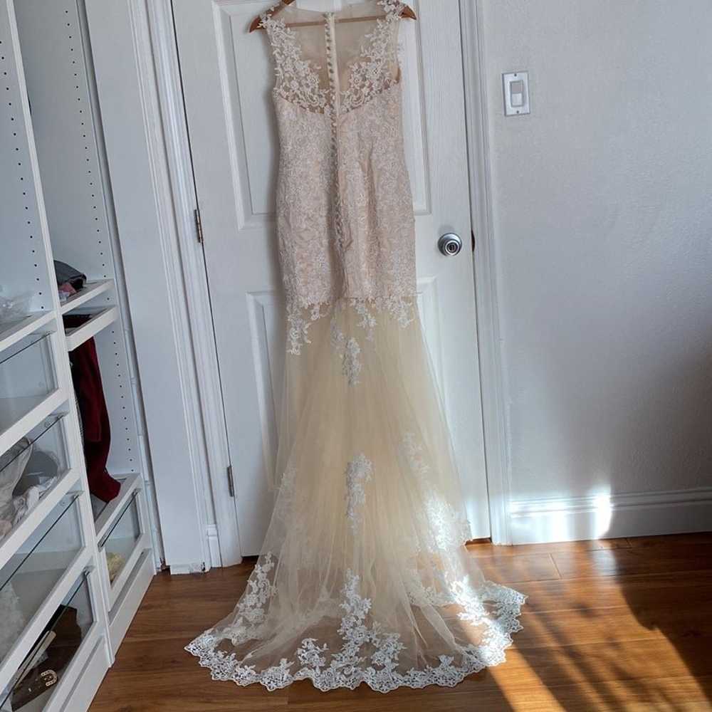 Beautiful bridal gown wedding illusion dress - image 5