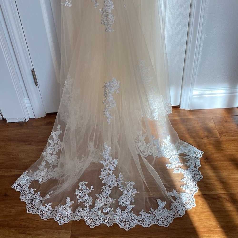 Beautiful bridal gown wedding illusion dress - image 7