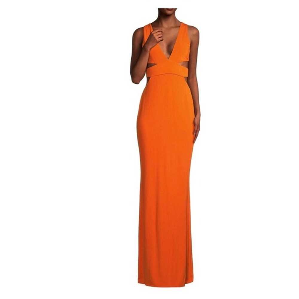 Ramy Brook Cara Cutout Column Gown Orange maxi dr… - image 1