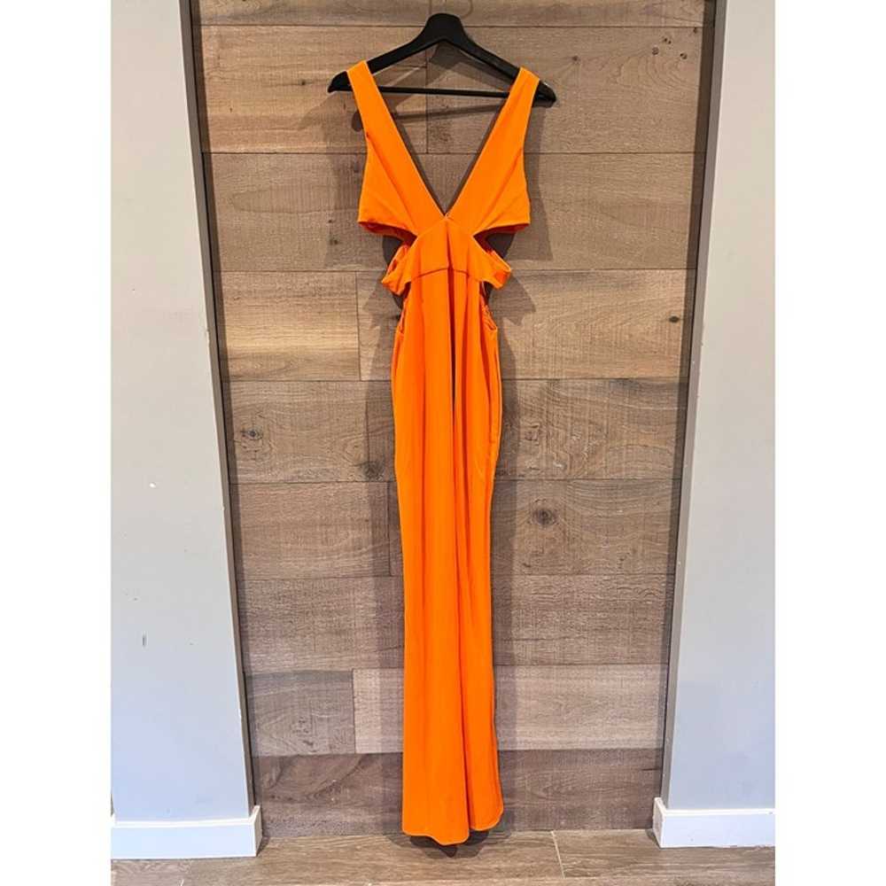 Ramy Brook Cara Cutout Column Gown Orange maxi dr… - image 4