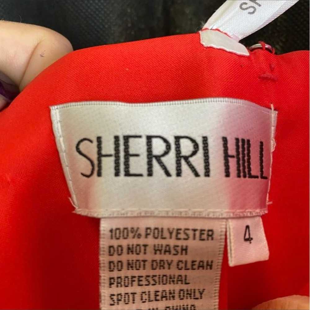 Mermaid gown,slit,strapless,Red,Sherri Hill 52744 - image 9