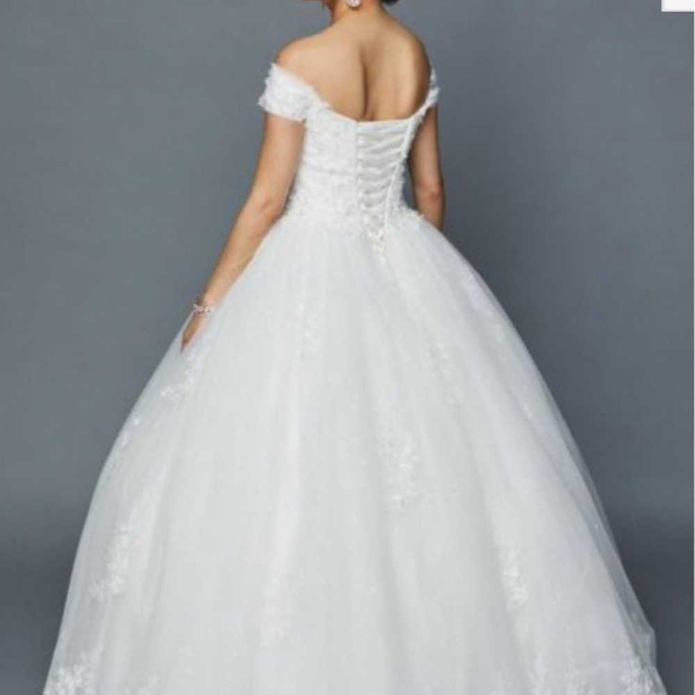 Off the shoulder Wedding/Cotillion Dress - image 2