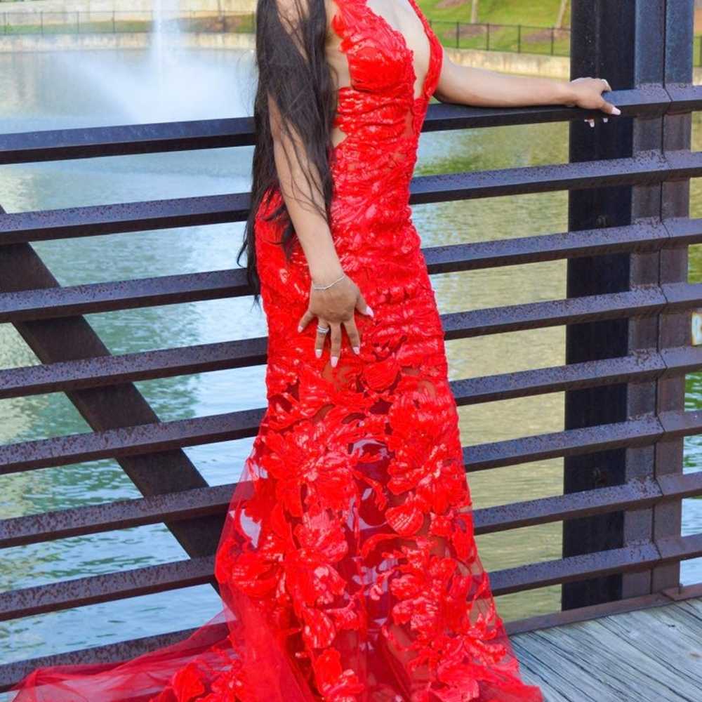 red prom dress - image 1