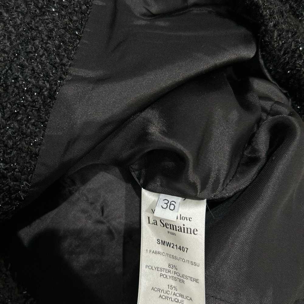 La Semaine Paris black tweed dress with embellish… - image 4