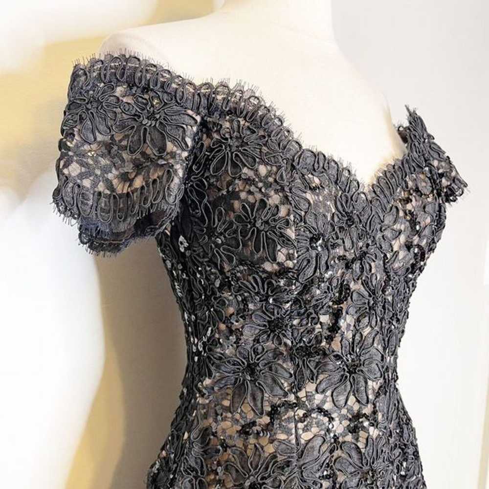 Vintage S Vicky Tiel Couture Formal Dress Caprice… - image 5