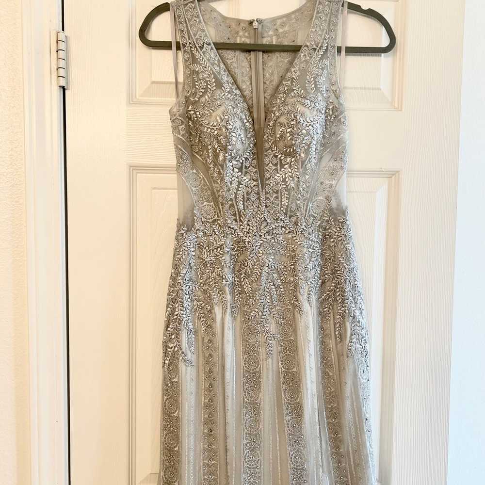 Gorgeous Light Grey Pageant Prom Dress - image 3