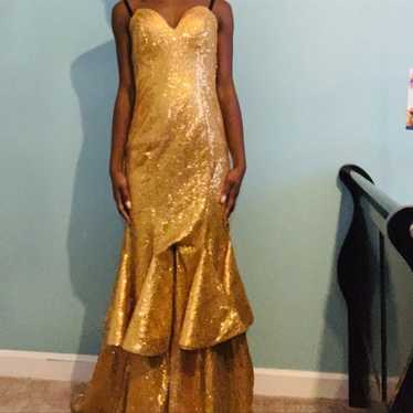 Gold prom dress - image 1