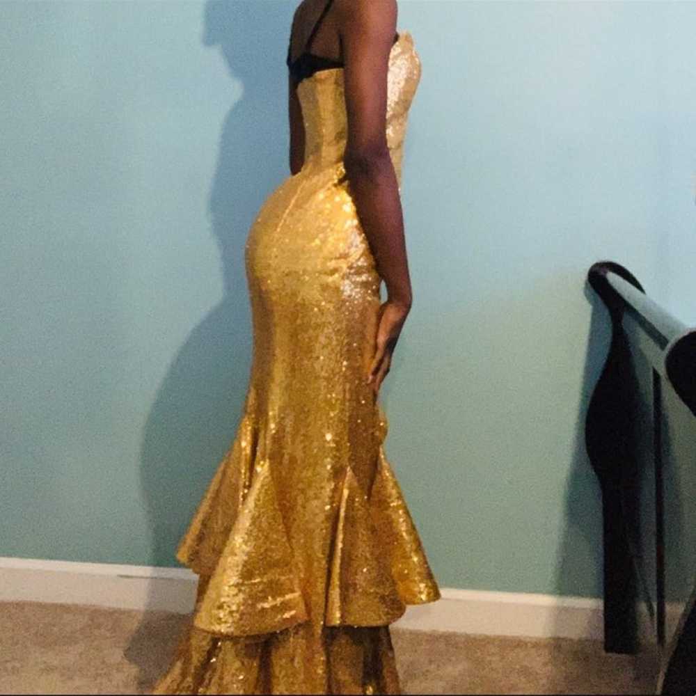 Gold prom dress - image 2