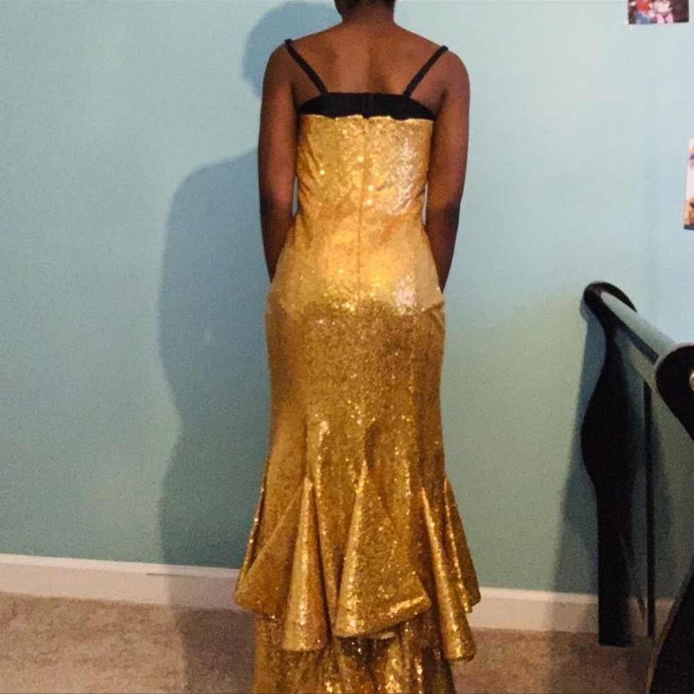 Gold prom dress - image 3