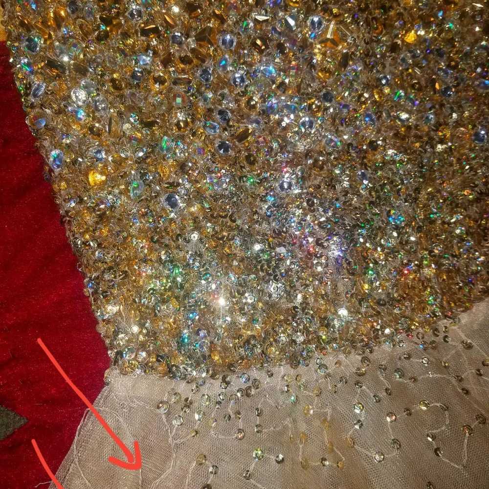 Jovani Gold Crystal Dress - image 2