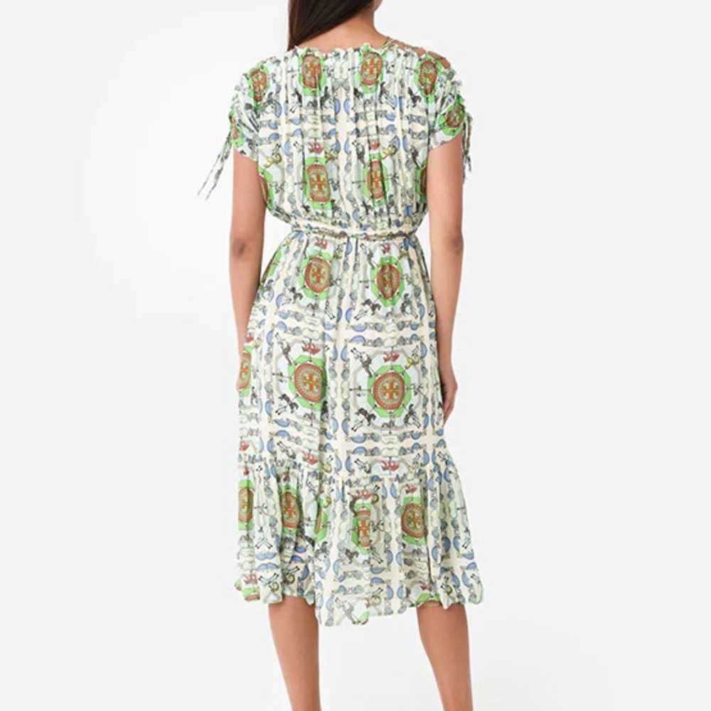 TORY BURCH CAROUSEL PRINTED SILK OFF SHOULDER MID… - image 8