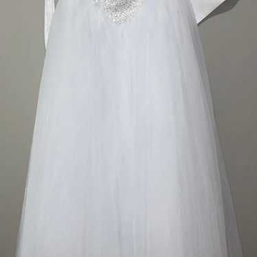 Size 10 Strapless Beaded Wedding Gown - image 1