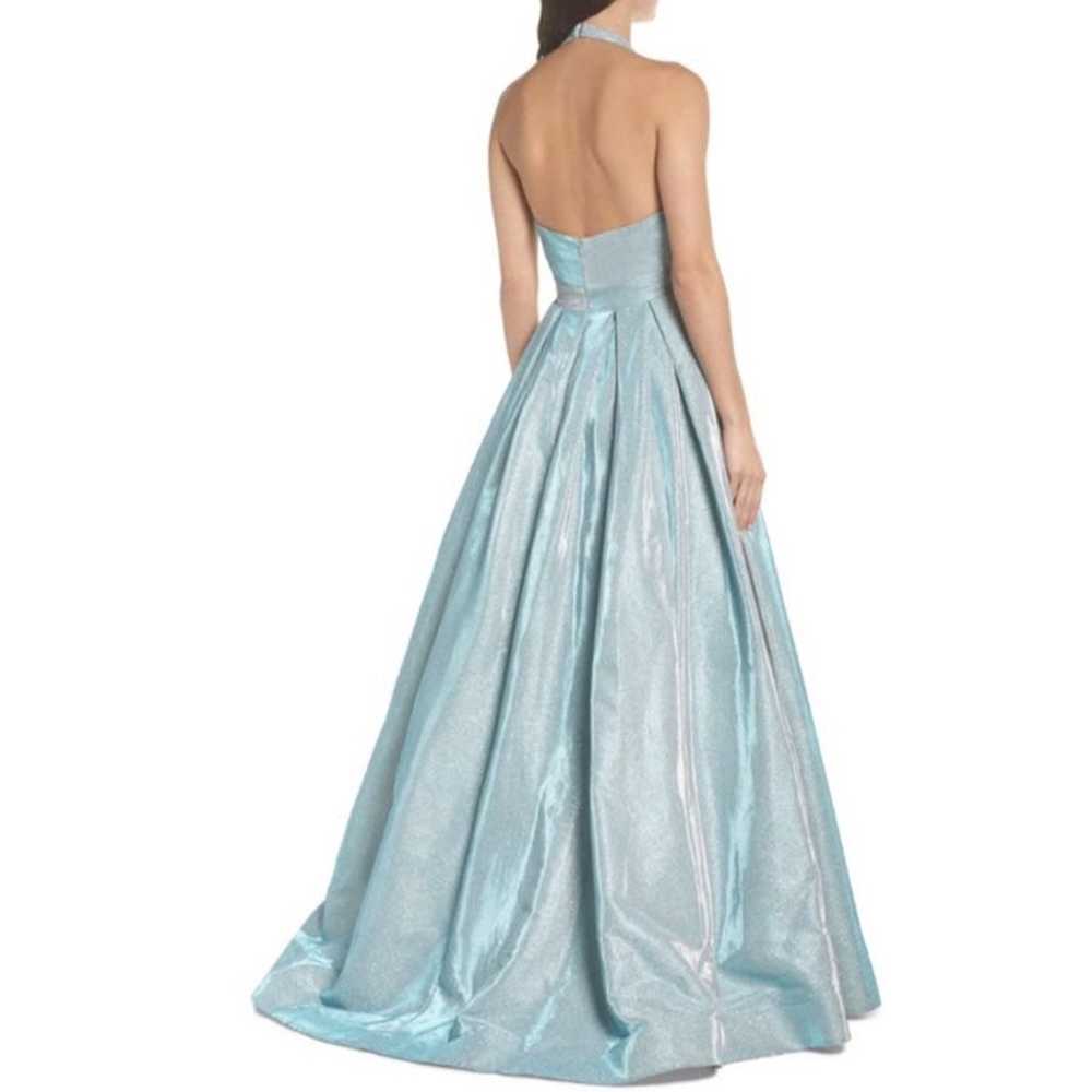 Mac Duggal Aqua Shimmer Ball Gown - image 2