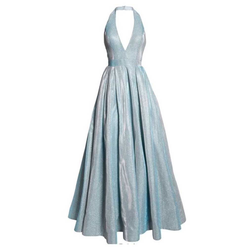 Mac Duggal Aqua Shimmer Ball Gown - image 4