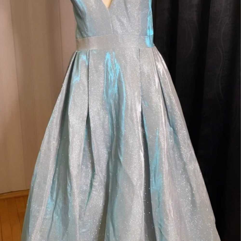Mac Duggal Aqua Shimmer Ball Gown - image 5