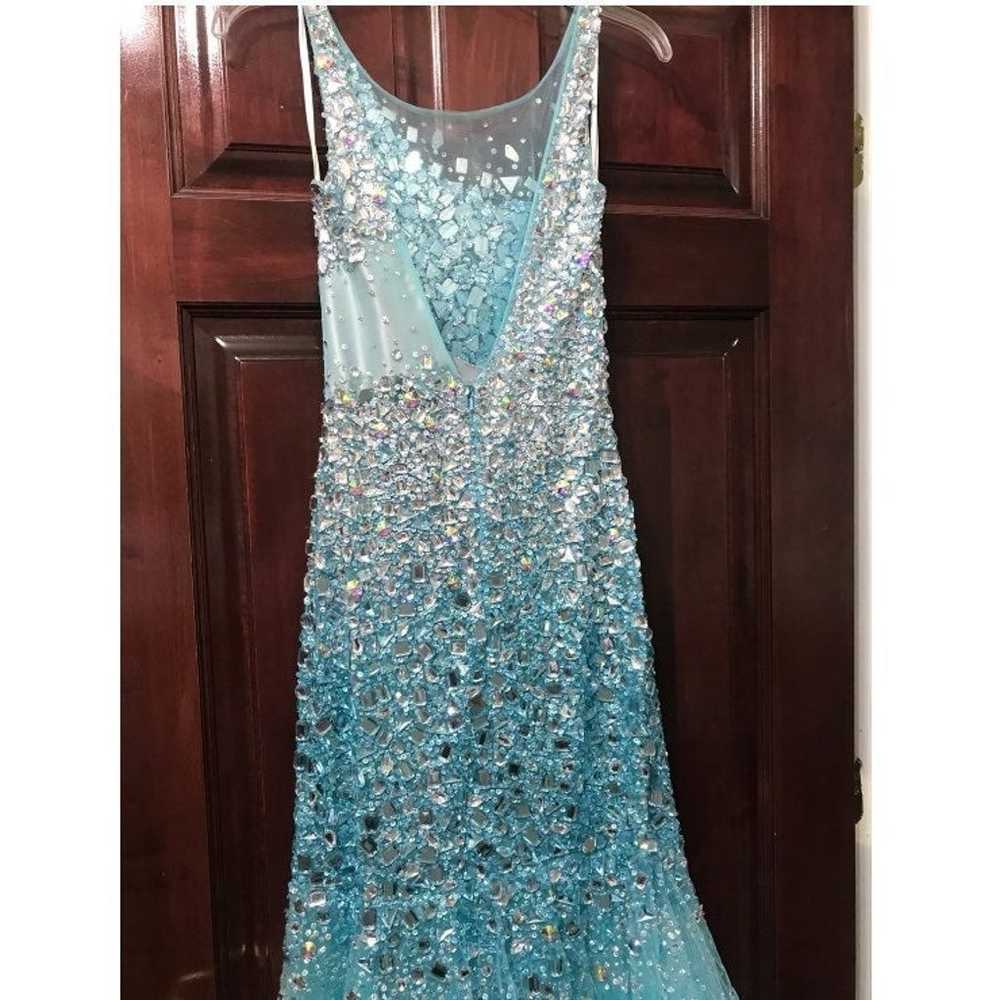 Blue Sparkly Gem Prom Dress - image 2
