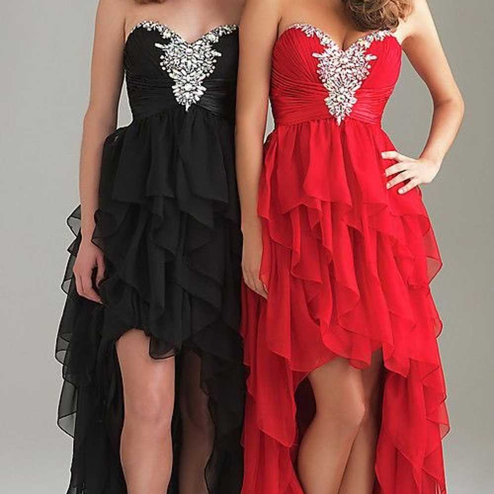 Night Moves Black High Low Prom Dress - image 1
