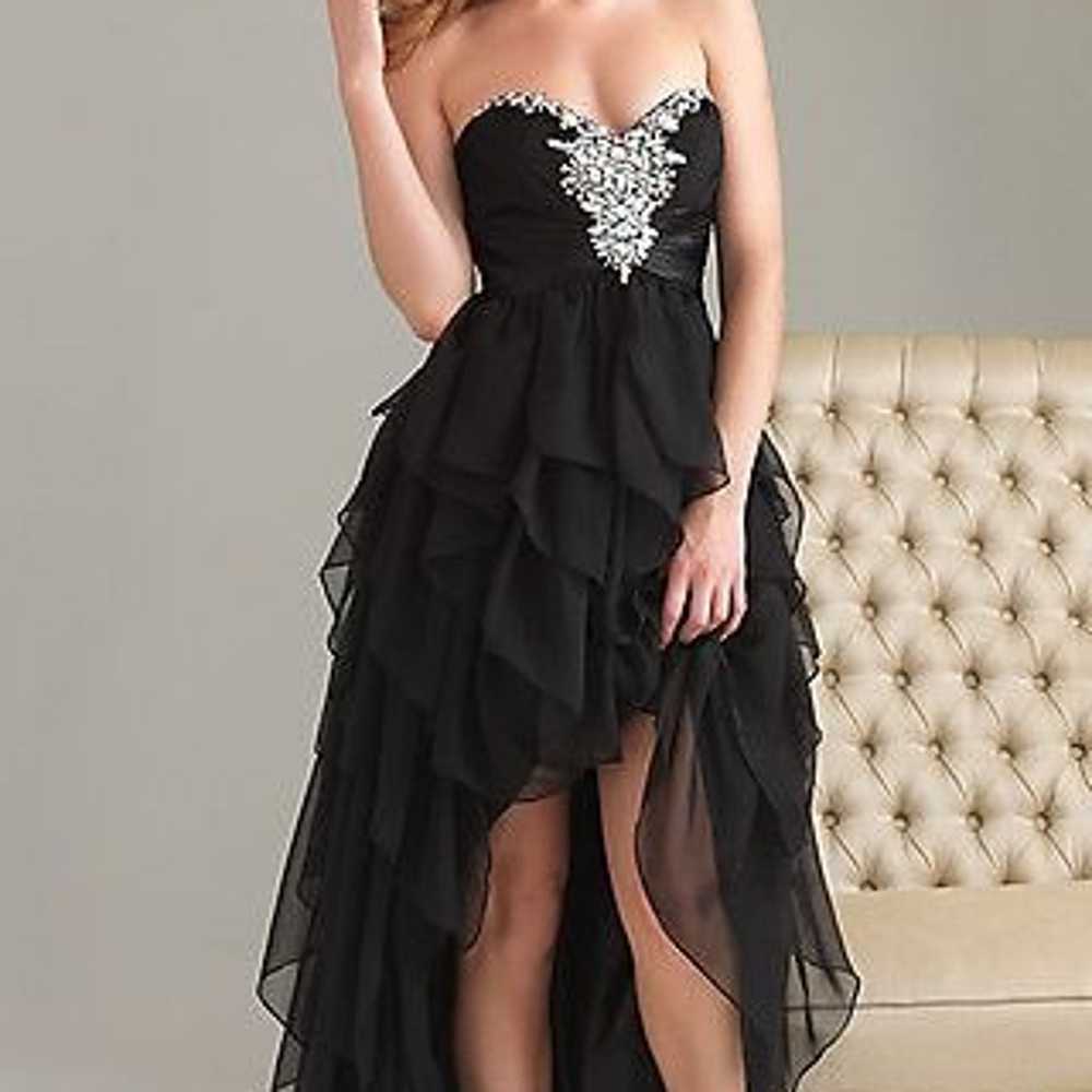 Night Moves Black High Low Prom Dress - image 2