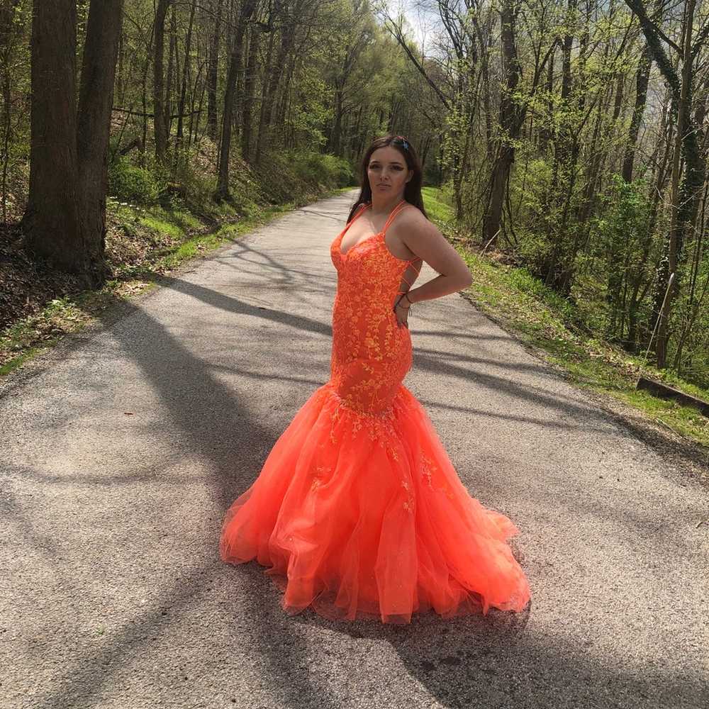 Orange Prom Dress - image 3
