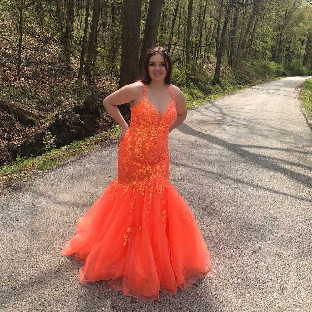 Orange Prom Dress - image 4