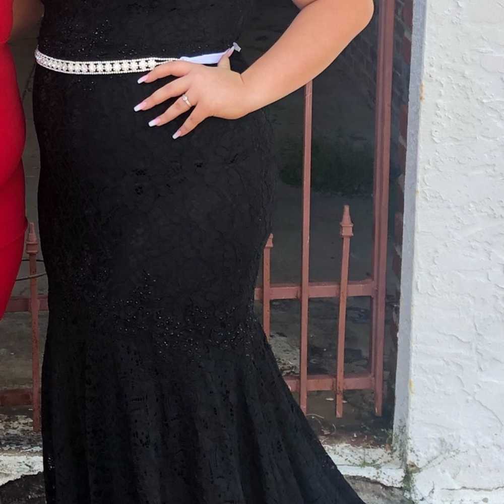 Black Lace Jovani Prom Dress - image 1