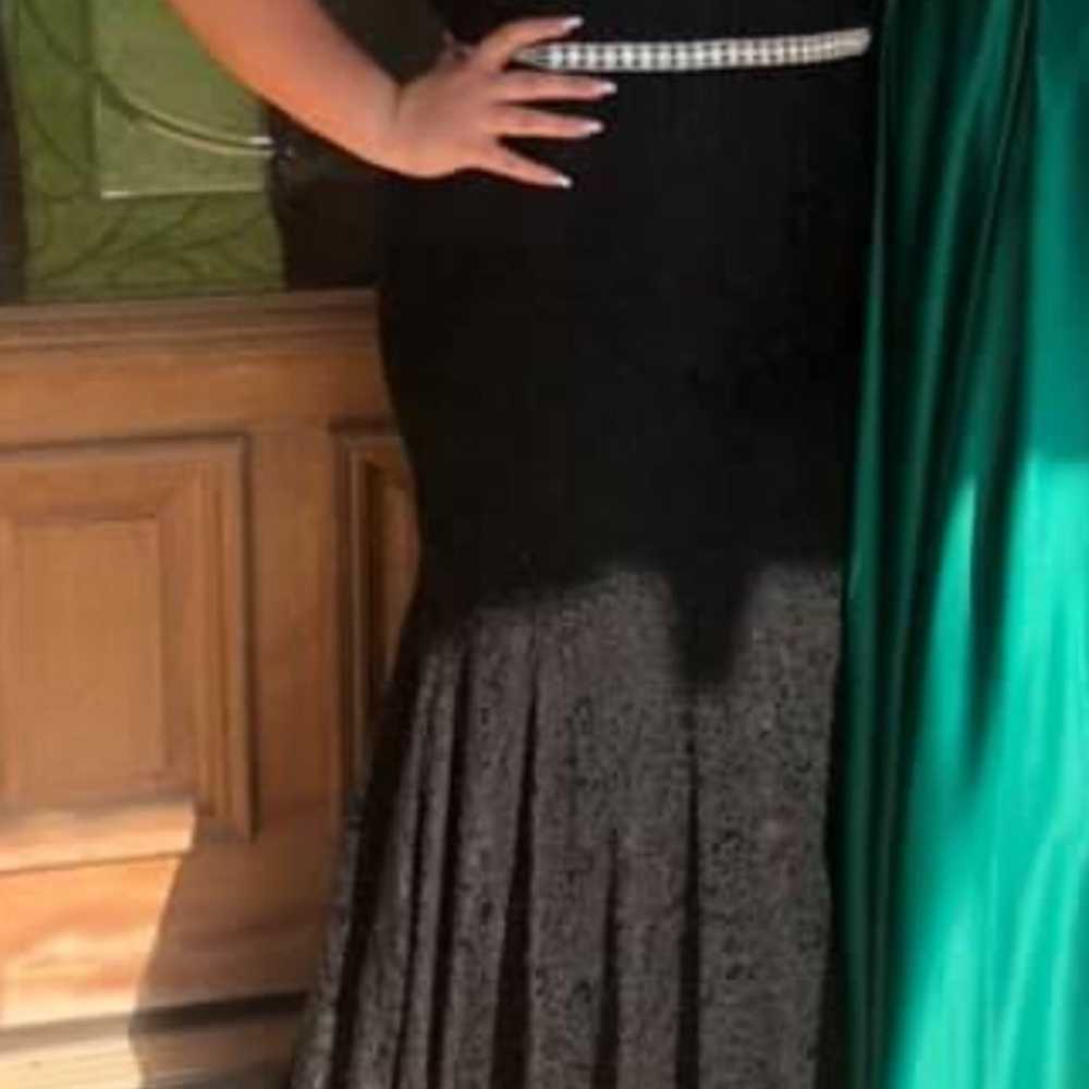 Black Lace Jovani Prom Dress - image 2