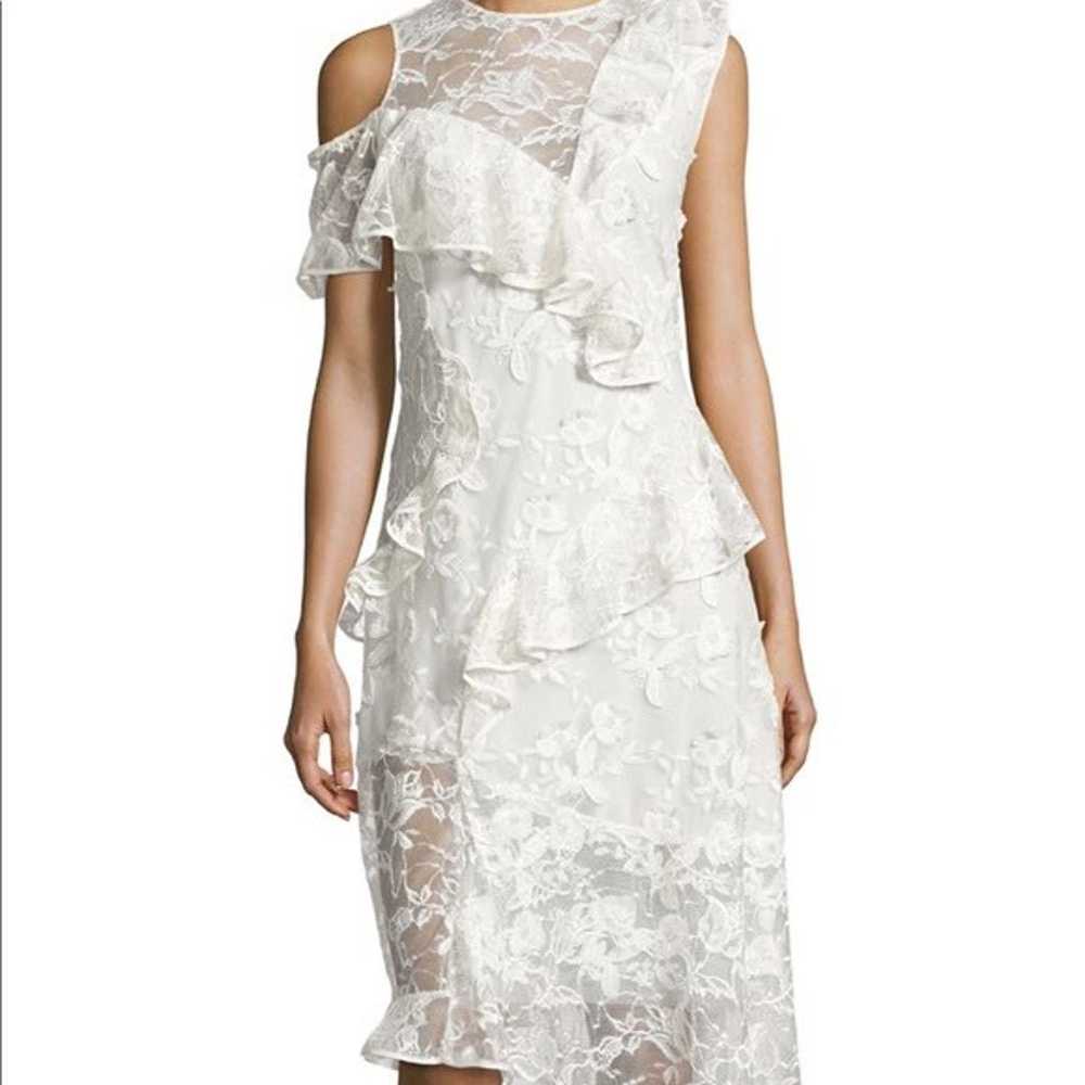 Sachin & Babi White Lace Ruffle Dress - image 2