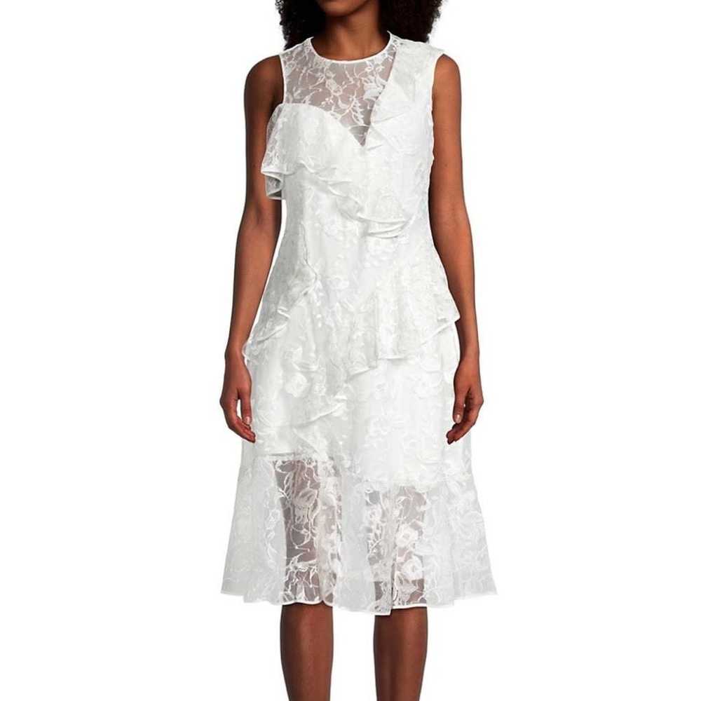 Sachin & Babi White Lace Ruffle Dress - image 3