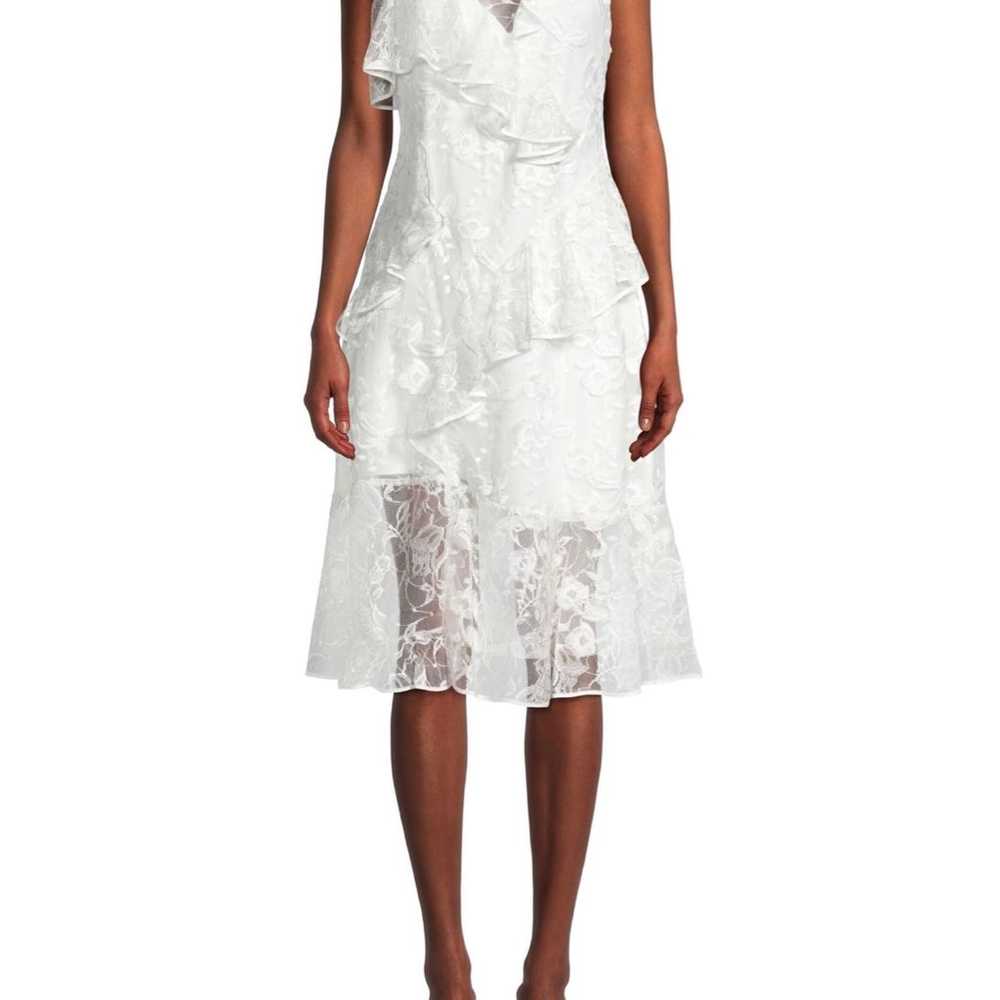 Sachin & Babi White Lace Ruffle Dress - image 5
