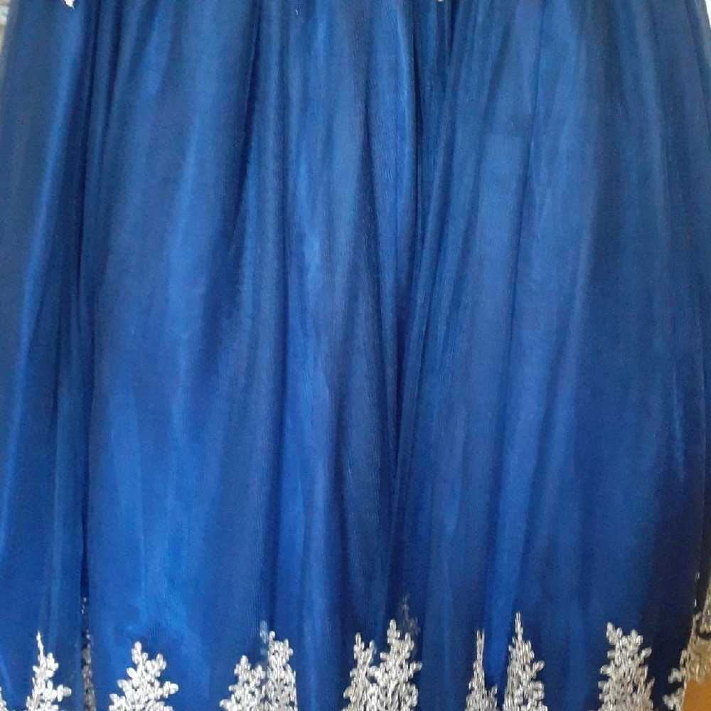 Royal blue prom dress - image 6