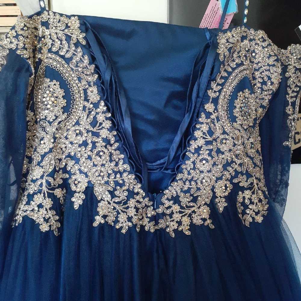 Royal blue prom dress - image 7