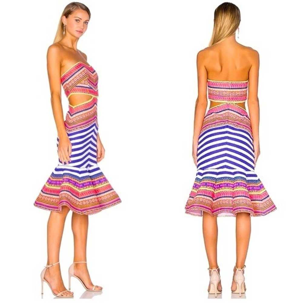 NEW! Alexis Yulia Striped Strapless Cutout Dress … - image 1