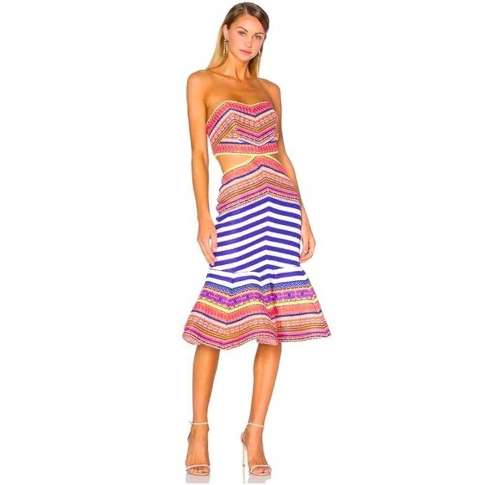 NEW! Alexis Yulia Striped Strapless Cutout Dress … - image 2