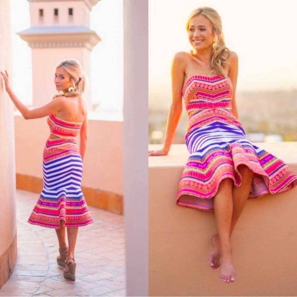 NEW! Alexis Yulia Striped Strapless Cutout Dress … - image 3