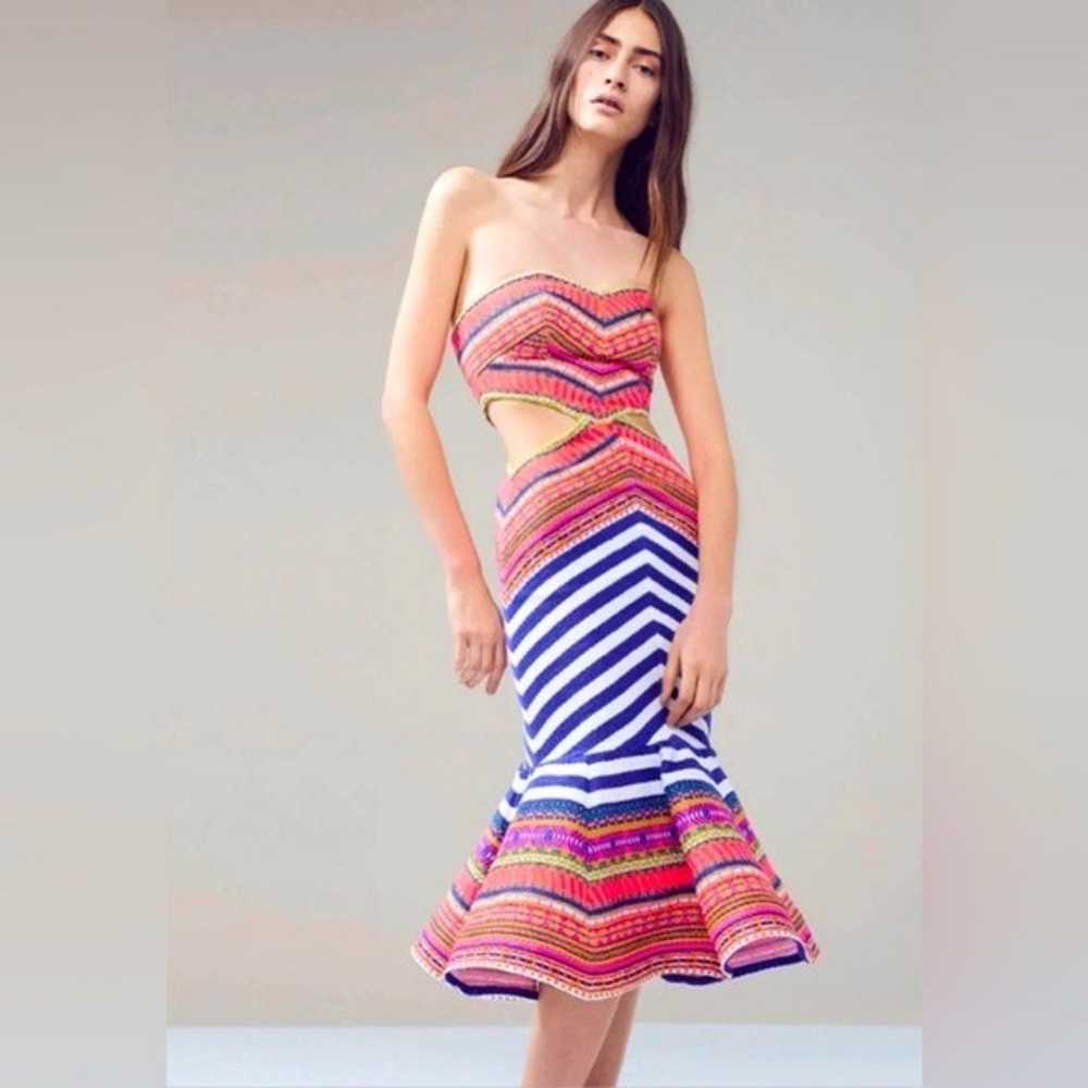NEW! Alexis Yulia Striped Strapless Cutout Dress … - image 5