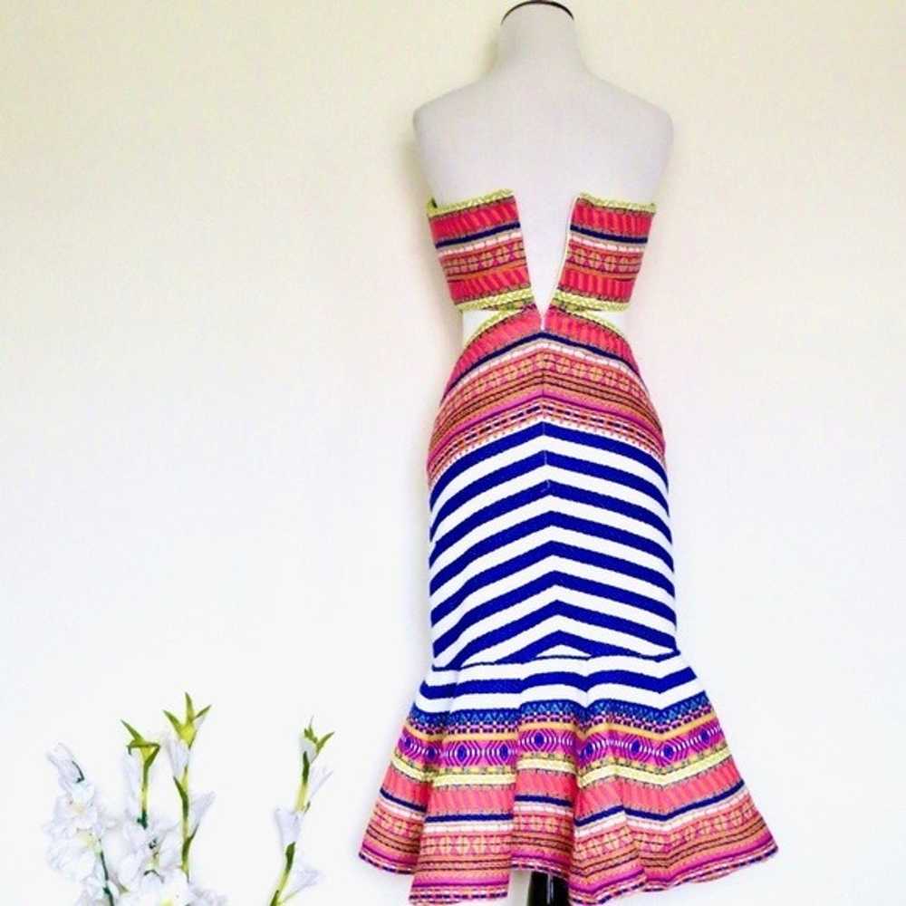NEW! Alexis Yulia Striped Strapless Cutout Dress … - image 9