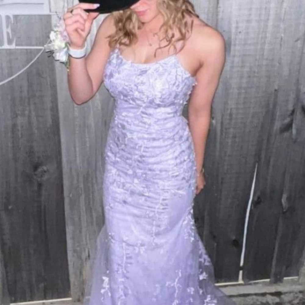 Mermaid prom dress in purple size 0 - image 7