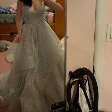 Vera Wang Classic Wedding Dress Tulle Ball Gown Skirt Size 2 Veil