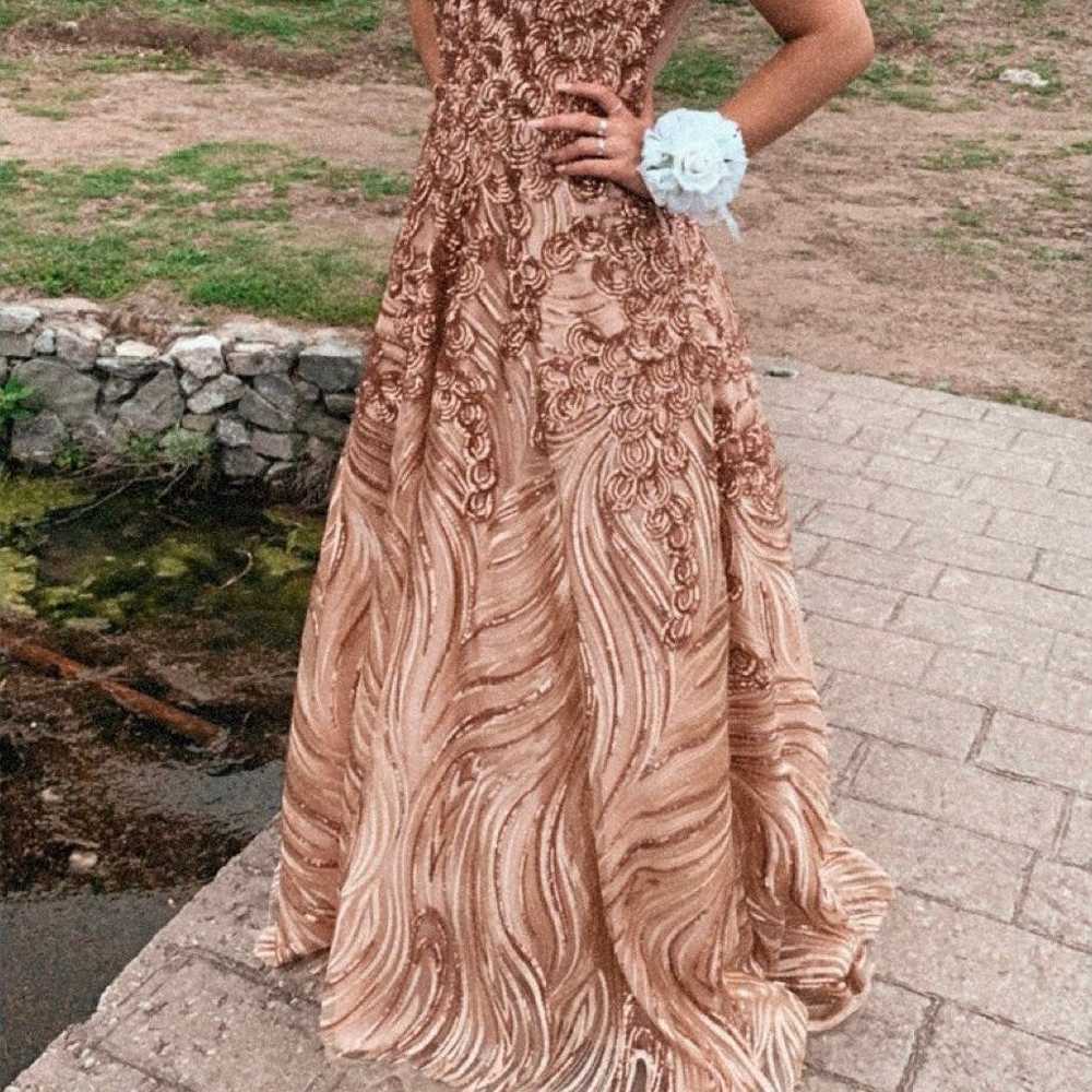Javani rose gold prom dress - image 1